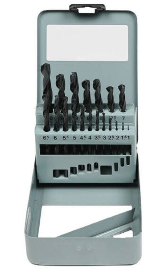 Producten boorset 19 delig hss stalen cassette