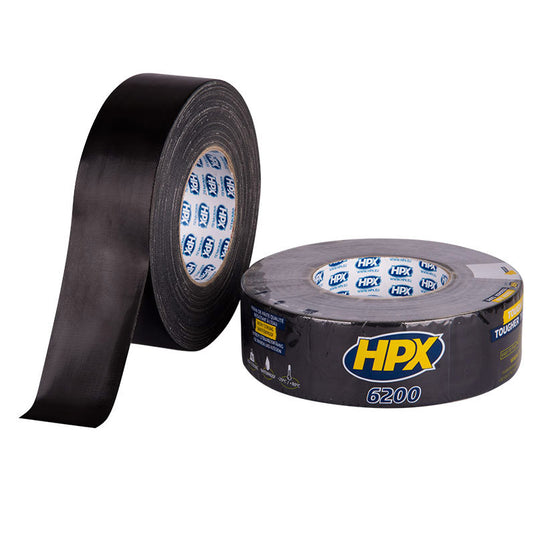 Hpx producten duct tape reparatietape zwart 48mm x 50m