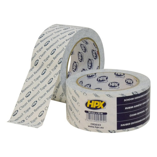 Hpx schoonverwijderbare pvc tape | 50mm x 33m - cr5033 - cr5033