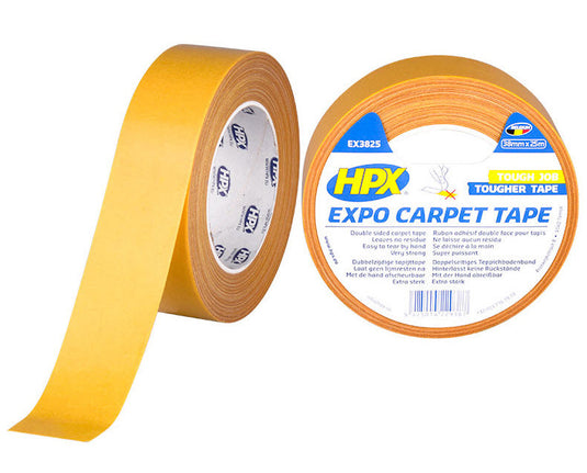 Hpx producten expo carpet tape transparant 38mm x 25m