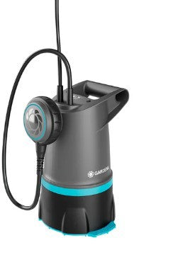 Gardena 2-in-1 helder vuil water dompelpomp 20000 basic, 20.000 l u dompel- en drukpompen (grijs zwart, 550 watt, 20.000 l u, met vlotterschakelaar)
