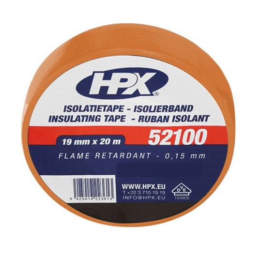 Hpx producten isolatietape 52100 vde 19mm 20mtr bruin
