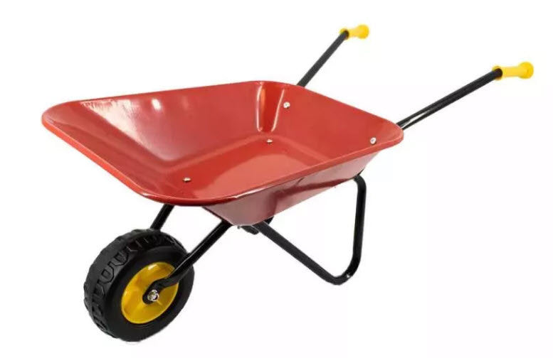 Load image into Gallery viewer, Mm producten kinderkruiwagen metalen bak rood

