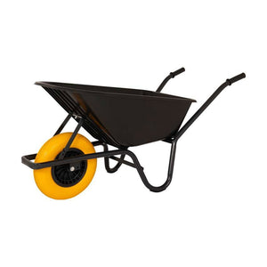 Mm producten kruiwagen 85l kunstst bak zwart gedemonteerd nml wiel 1