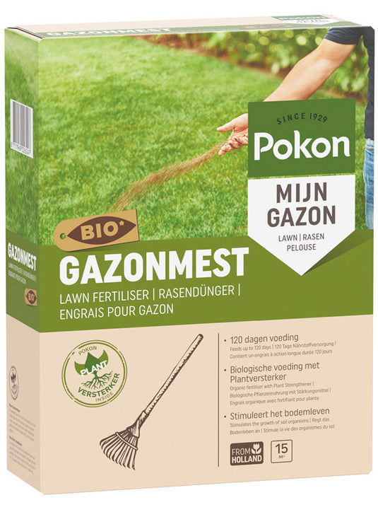 Pokon bio gazonmest 1kg voor 15m² - 7687788400