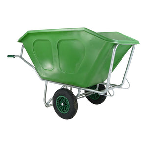 Fort producten kruiwagen f s 500l groen verz onderstel 2 luchtwiel