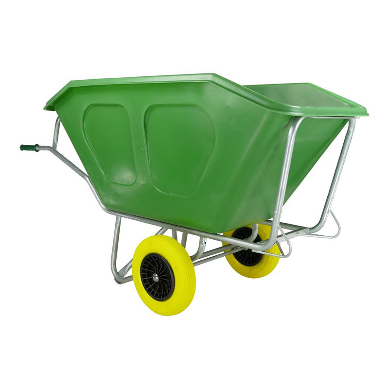 Laden Sie das Bild in Galerie -Viewer, Fort producten kruiwagen f s 500l groen verzinkt onderstel 2 nml wiel
