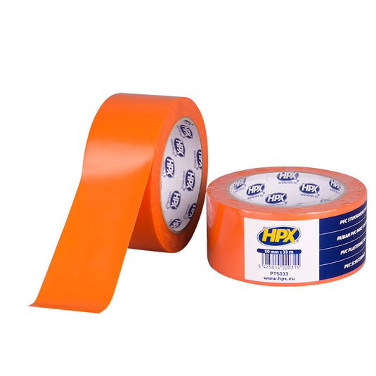 Hpx pvc beschermingstape | oranje | 50mm x 33m - pt5033 - pt5033
