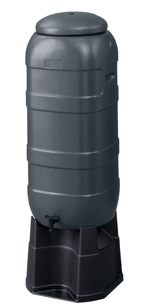 Begreen producten regenton compl 100 liter antraciet plusgratis voet