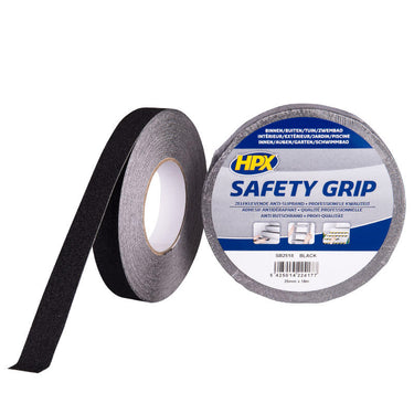 Hpx producten anti slip tape zwart 25mm x 18m