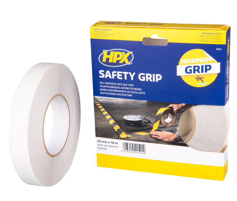 Cargue la imagen en el visor de la galería, Hpx producten anti slip tape semi transparant 25mm x 5m
