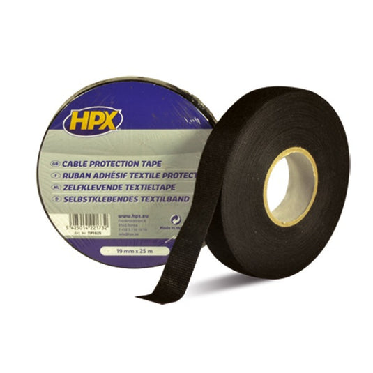 Hpx producten kabelbeschermingstape zwart 19mm 25 mtr