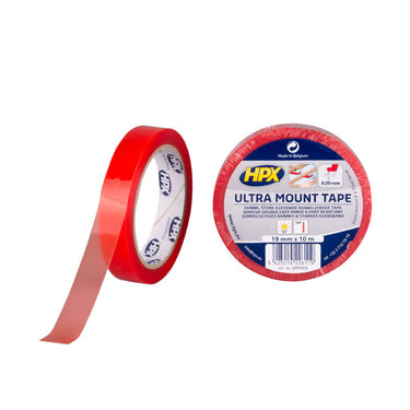 Hpx producten dubbelzijdig tape ultra mount transparant 19mm x 10m