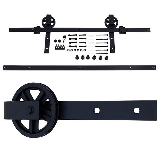 Waelbers producten hangrolset wiel met rail in 2 gedeelten 2000mm