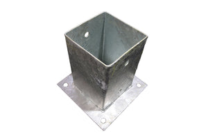 Waelbers paalhouder op plaat 91mm, thermisch verzinkt (fv) - 1 stuk(s) - 428323.99