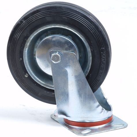 Tarsus zwenkwiel 100 mm. zwart