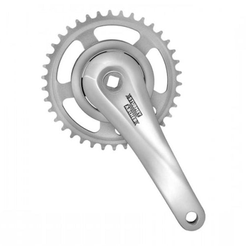 Sunrace - SunRace crankset 38T cranklengte 170mm. zilver aluminium spieloos. 92mm cover. -8mm diepte