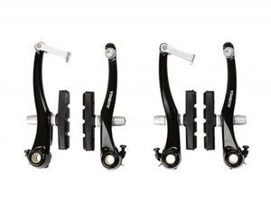 V-brake rem-set zwart voor + achter compleet