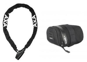 Axa slot ketting absolute 5-110 zwart safety index 7 + zadeltas!