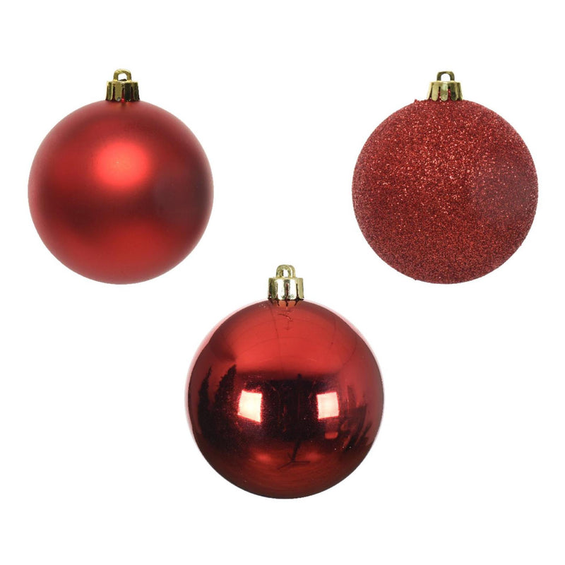 Chargez l'image dans la visionneuse de la galerie, Decoris kerstballen kerst rood van kunststof dia 6 cm 10-delig
