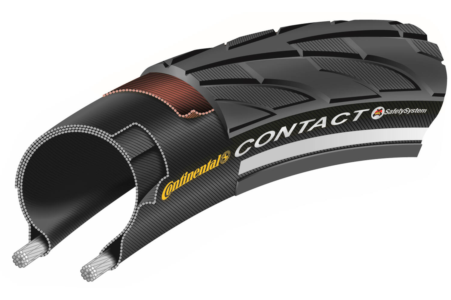 Continental buitenband Contact 28 x 1 1 8 zw refl