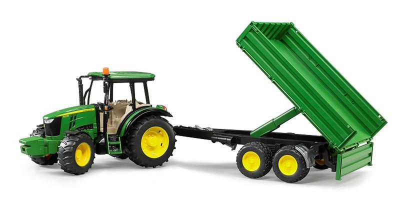 Load image into Gallery viewer, Bruder john deere tractor 5115 m met aanhanger 1:16
