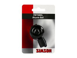 Load image into Gallery viewer, Simson fietsbel mini 32mm, flex-band bevestiging zwart
