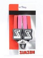 Load image into Gallery viewer, Snelbinder Trio Simson kort met 3 binders - roze rood
