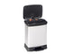 Curver decobin duo pedaalemmer 10+18 liter zilver zwart 51x29x39cm