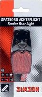 Simson spatbordachterlicht LED incl. batterijen op kaart