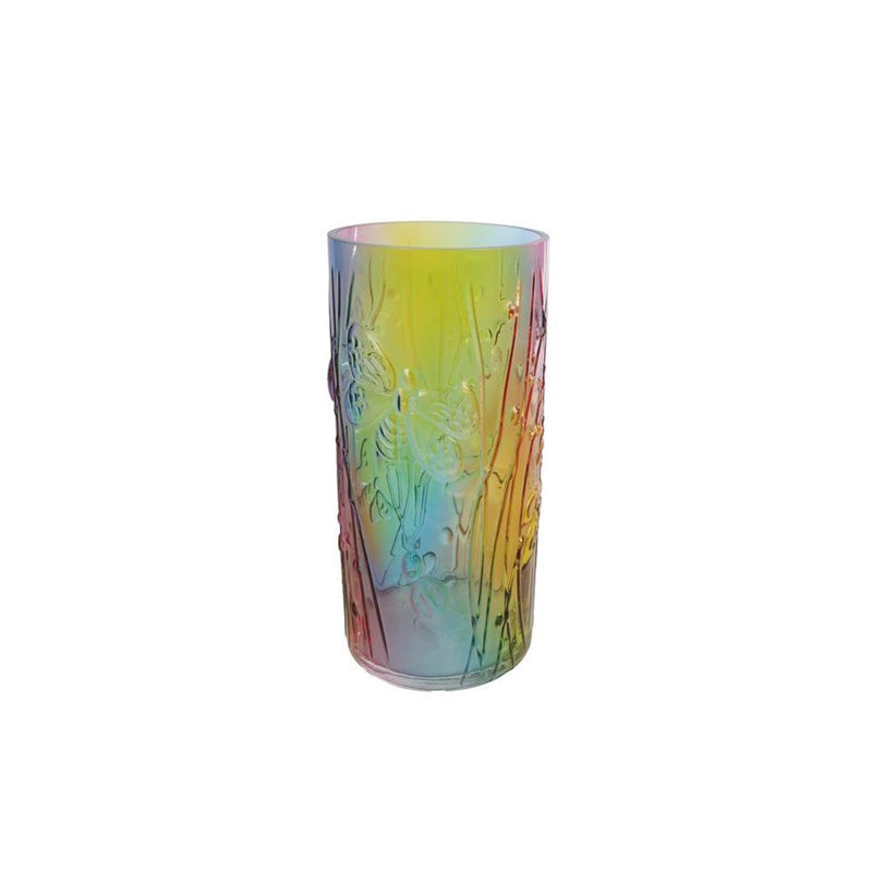 Load image into Gallery viewer, Cosydecor vaas rainbow multicolor glas ø12x25,5cm
