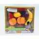 Playgo play speelgoed snijfruit in kratje - 11-delig - kleurrijk kinderspeelgoed.