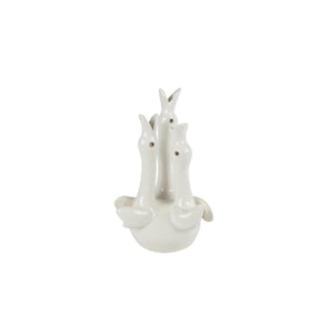 Vaas three swan off-white aardewerk 15,5x13x27,5cm