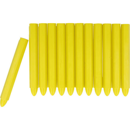 Load image into Gallery viewer, Connex krijt markeerkrijt vettig geel 12 stuks
