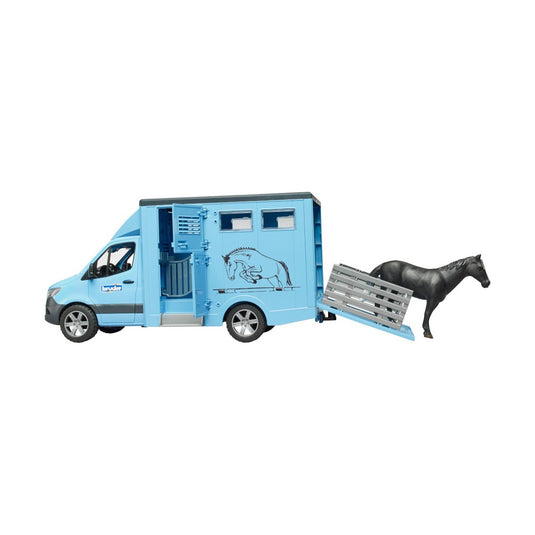 Bruder mercedes benz sprinter paardentransport m 1 paard - 1:16