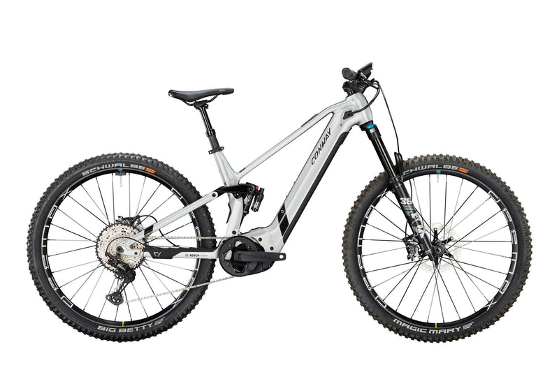 Load image into Gallery viewer, Conway elektrische mtb full-suspension xyron s 5.9 mod. 24 ebike conw. xyron s 5.9 29 40 full sus.sil. black
