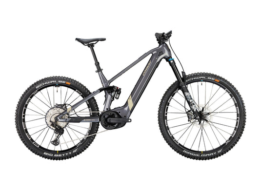 Conway elektrische mtb full-suspension xyron s 8.9 mx carbon mod. 24 ebike conw.xyron s 8.9 29 40 full sus. grey des.