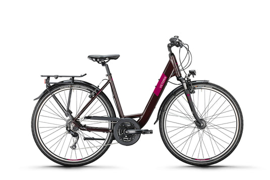 Victoria trekkingfiets treqana 2 mod. 24 bike vict.treqana 2 28 46 wave 24sp rosso brown