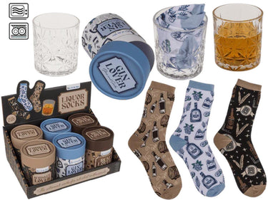 Ootb giftset drinkglas 280ml met sokken