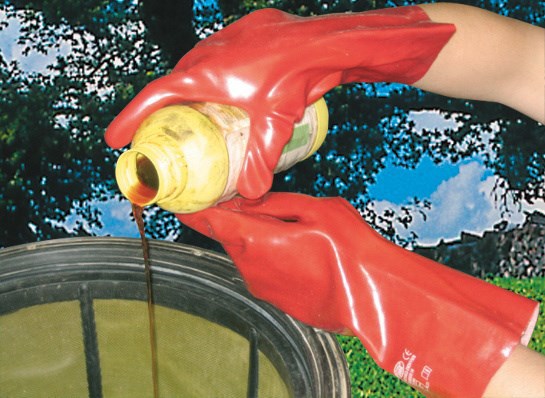 Load image into Gallery viewer, Keron producten handschoen pvc rood 35cm
