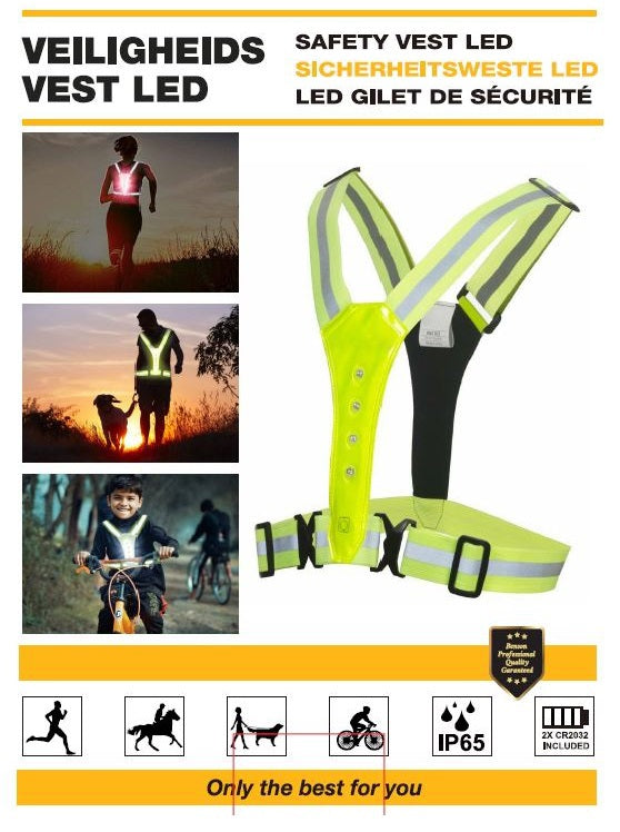 Load image into Gallery viewer, Enzo benson led veiligheidsvest reflecterend met led - 5700333
