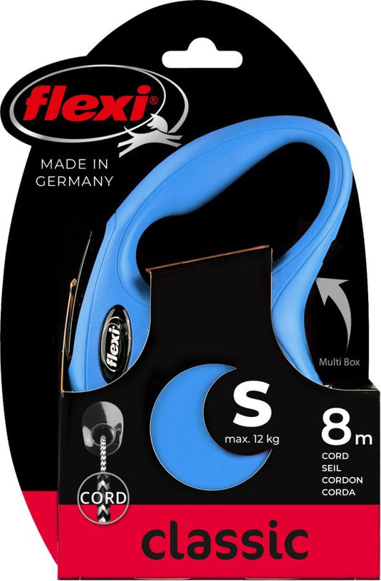 Flexi producten rollijn new classic koord blauw s8 meter tot 12kg