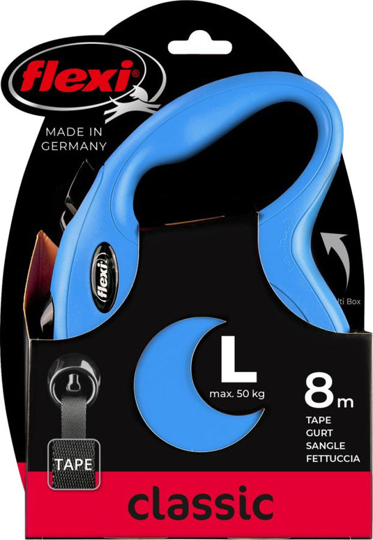 Flexi producten rollijn new classic band blauw l8 meter tot 50kg
