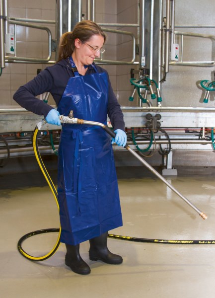 Producten melkschort 80x120cm blauw
