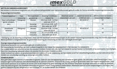 Producten imex gold tegen onkruid en mos 450ml