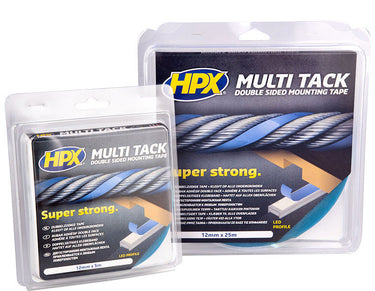 Hpx producten dubbelzijdige multi tack tape semi transparant 12mm x 5m
