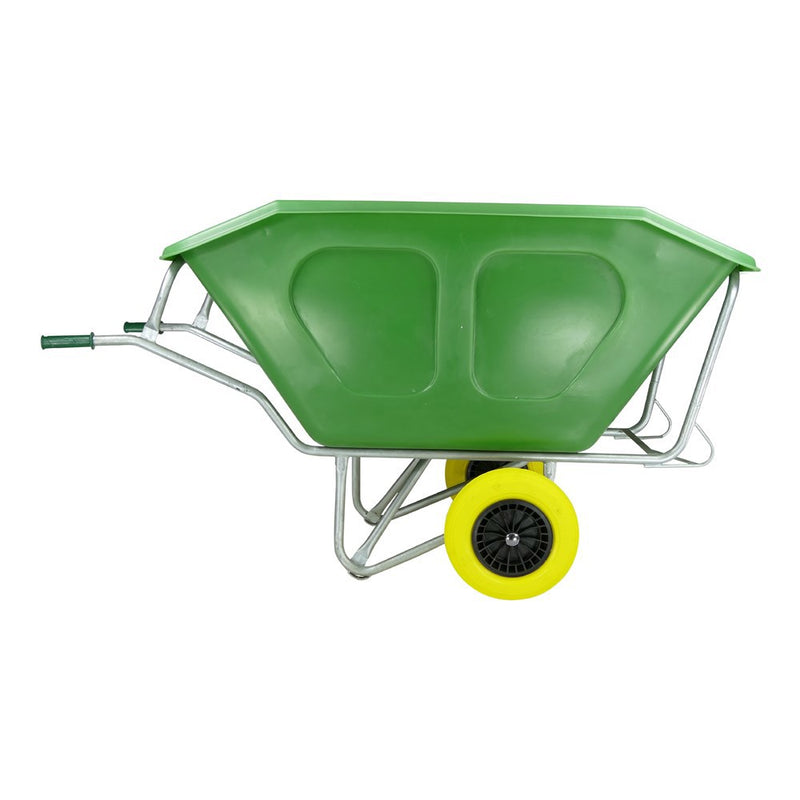 Laden Sie das Bild in Galerie -Viewer, Fort producten kruiwagen f s 500l groen verzinkt onderstel 2 nml wiel
