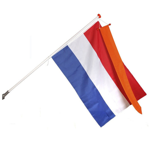 Producten vlaggenstok 200cm met oranje knop