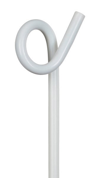 Ako metalen paal met krulisolator wit 10 stuks