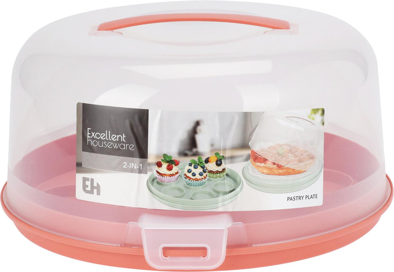 Load image into Gallery viewer, Excellent houseware taartdoos 2-in-1 kunststof
